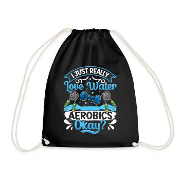 Aerobic Exercise Designs - Drawstring Bag - black - Front