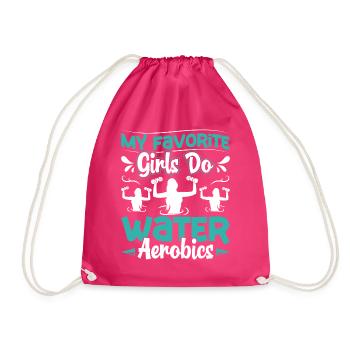 Aerobic Exercise Designs - Drawstring Bag - fuchsia - Front