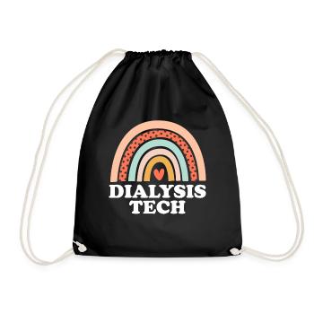 Dialysis Tech Funny Dialysis Hemodialysis - Drawstring Bag - black - Front