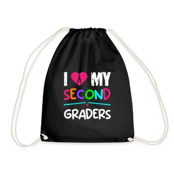 Zweite Klasse Rainbow Girls Jungen Lehrerteam 2. - Turnbeutel - Schwarz - Vorne