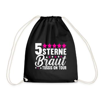 Junggesellinnenabschied Braut - Turnbeutel - Schwarz - Vorne