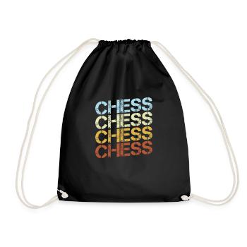 Échecs Rétro - Sac de sport léger - noir - Devant