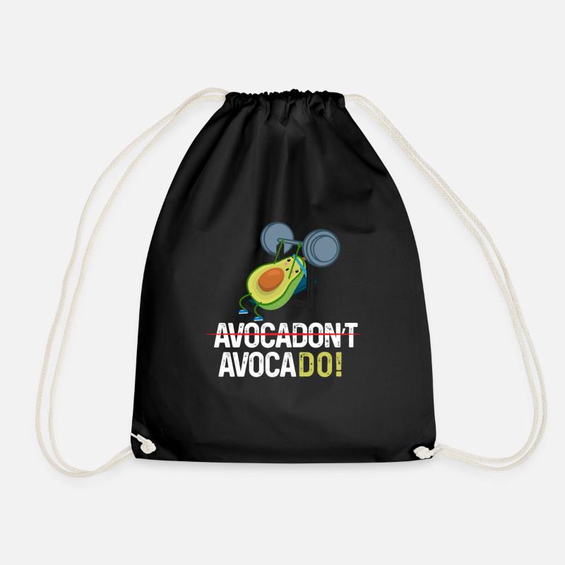 Avocadon't Avocado Training Shirt Fitness Training - Drawstring Bag - black