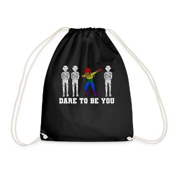 Dabbing Mummy LGBTQ Gay Lesbian Trans Pride - Drawstring Bag - black - Front
