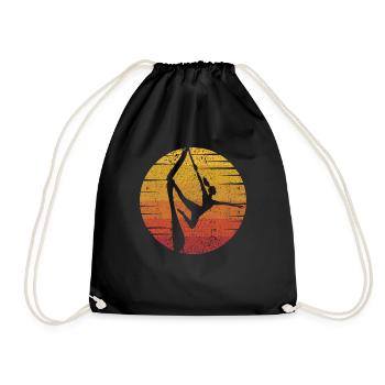 Retro-Gymnastik Aerial Yoga Luftakrobatänzer - Turnbeutel - Schwarz - Vorne