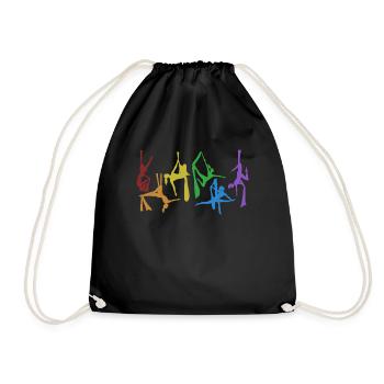 Aerial Silk LGBT Regenbogen Gymnastik Aerial Yoga - Turnbeutel - Schwarz - Vorne