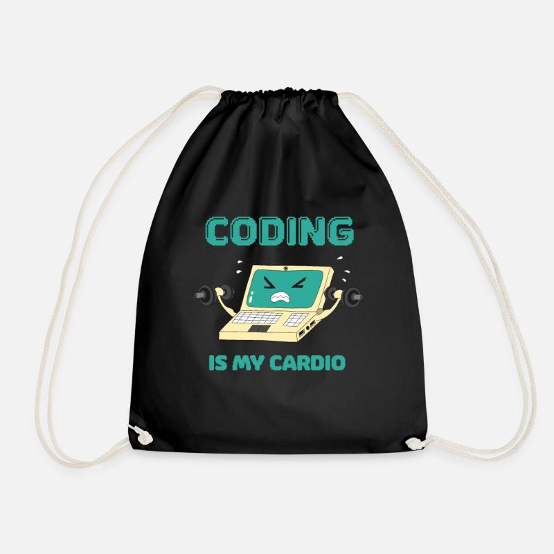Programmierer Coding Fitness Lustiges Informatiker - Turnbeutel - Schwarz