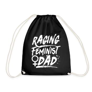 Père féministe enragé - Sac de sport léger - noir - Devant