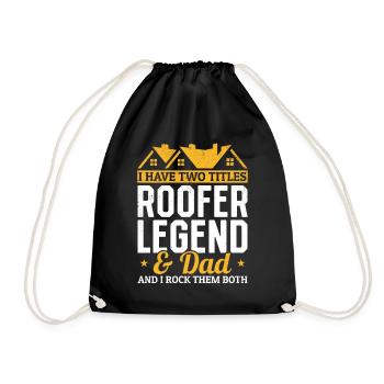 J’ai deux titres Roofer Legend & Dad - Roofing Da - Sac de sport léger - noir - Devant