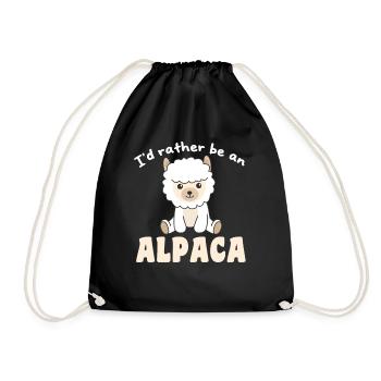 Je préfère être un alpaga - un alpaga mignon - Sac de sport léger - noir - Devant