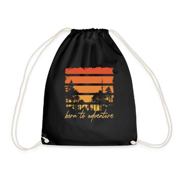 Born To Adventure Adventure Camp Nature Camper Team - Drawstring Bag - black - Front