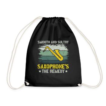 Smooth & Sultry Saxophone's the Remedy - Jazz - Drawstring Bag - black - Front