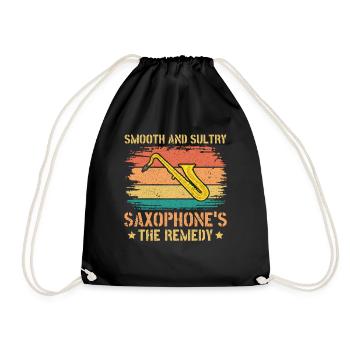 Smooth & Sultry Saxophone's the Remedy - Jazz - Drawstring Bag - black - Front