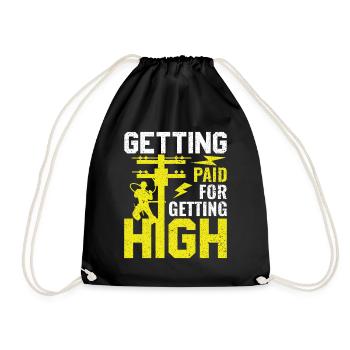 Getting Paid for Getting High - - Drawstring Bag - black - Front