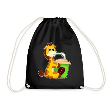 Giraffe Coffee to go Becher - Turnbeutel - Schwarz - Vorne