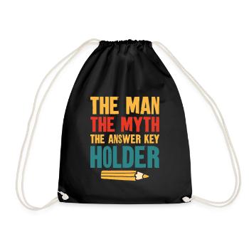 Test Day Teacher Testing Day School Staar Test - Drawstring Bag - black - Front