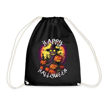 Design pop art effrayant et amusant: Joyeux Halloween - Sac de sport léger - noir - Devant