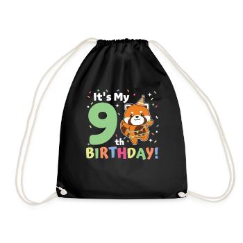 Panda roux pour les enfants de 9 ans - Sac de sport léger - noir - Devant