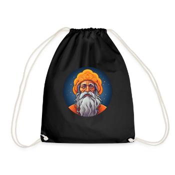 Guru Spirituelle Indische Buddhismus - Turnbeutel - Schwarz - Vorne