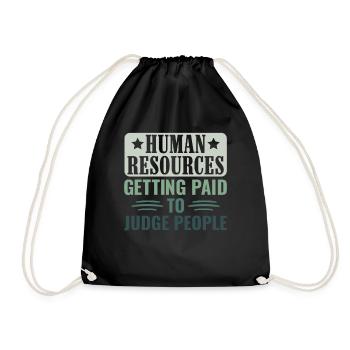 Les ressources humaines sont payées pour juger les gens - RH - Sac de sport léger - noir - Devant