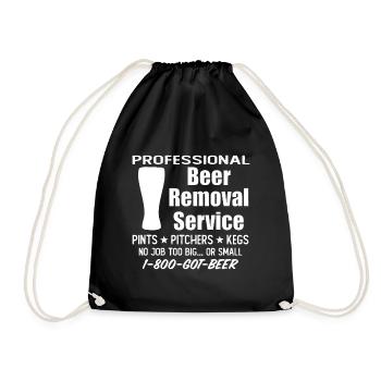 Professional Beer Removal Service - Drawstring Bag - black - Front
