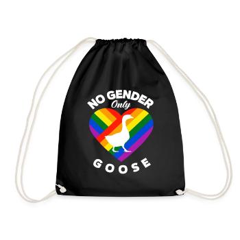LGBTQ Rainbow Heart Goose Equality - Sac de sport léger - noir - Devant