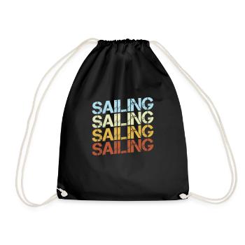 Rétro de la voile - Sac de sport léger - noir - Devant