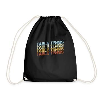 Tennis de Table Rétro - Sac de sport léger - noir - Devant