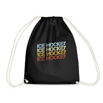 Hockey sur glace Rétro - Sac de sport léger - noir - Devant