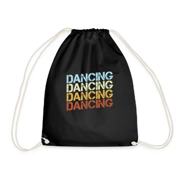 Dancing Retro - Drawstring Bag - black - Front