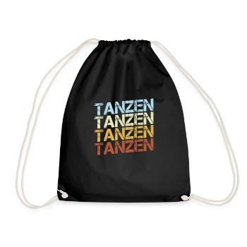 Tanzen Retro - Turnbeutel - Schwarz - Vorne