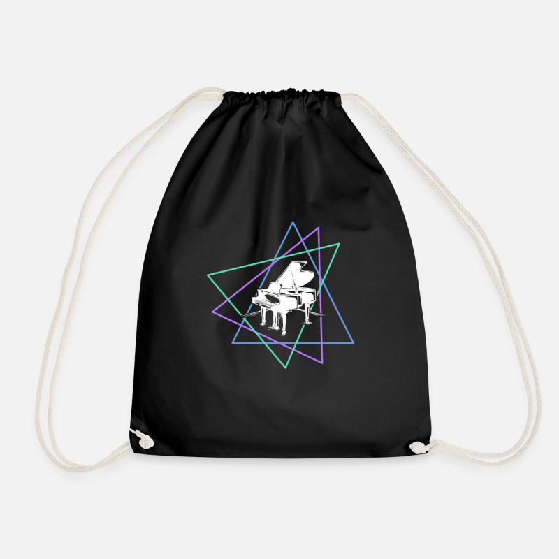 Piano - Drawstring Bag - black