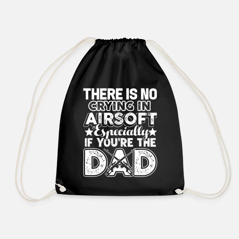 Airsoft Airsoft Dad - Drawstring Bag - black