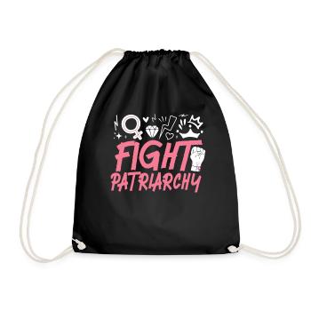 Feminist Fight Patriarchy - Turnbeutel - Schwarz - Vorne