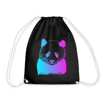 Panda Bear Friend Ailuropoda Melanoleuca Lover - Drawstring Bag - black - Front