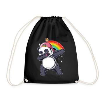 Dabbing Panda Panda Bear Friend Lover Giant Panda - Drawstring Bag - black - Front