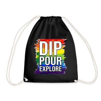 Painter Canvas Liquid Painting Art Paint - Drawstring Bag - black - Front