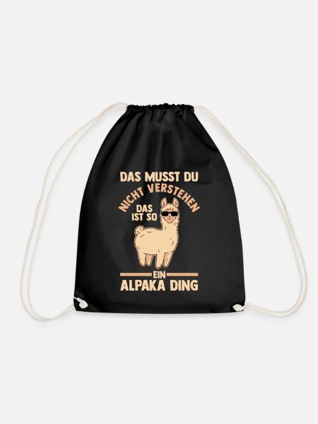 Alpaka - Turnbeutel - Schwarz