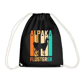Alpaka - Turnbeutel - Schwarz - Vorne