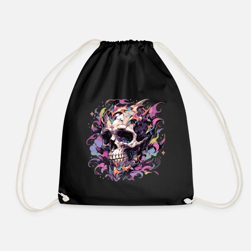 Totenkopf - Turnbeutel - Schwarz