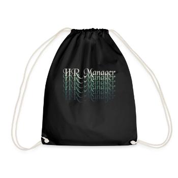 Half HR Manager Half Coffee - HR Management - Turnbeutel - Schwarz - Vorne