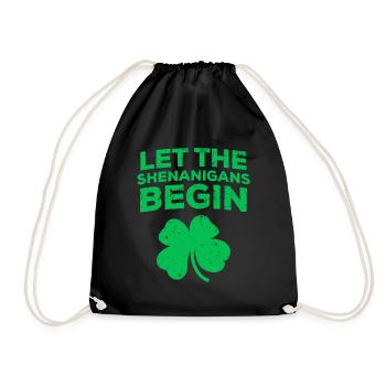 Let The Shenanigans Begin - Drawstring Bag - black - Front