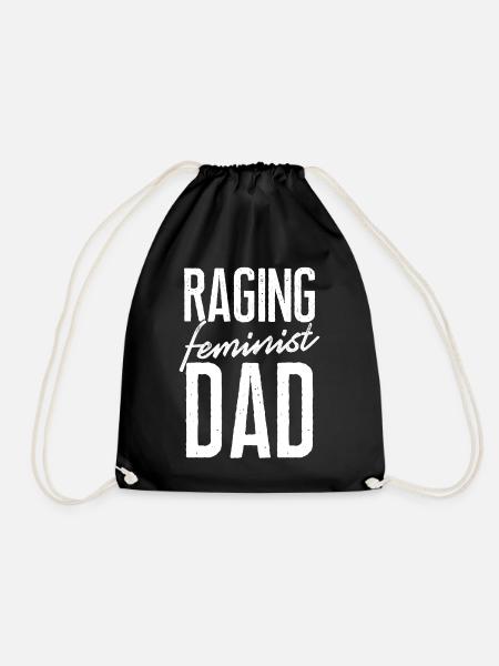 Feminist Raging Feminist Dad - Turnbeutel - Schwarz
