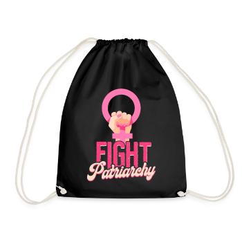 Feminist Fight Patriarchy - Turnbeutel - Schwarz - Vorne