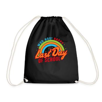 Chemise du dernier jour de l’école, Woo Hoo Happy Last Day - Sac de sport léger - noir - Devant