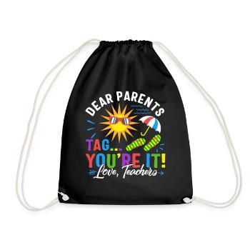 Chemise du dernier jour de l’école, chers parents, étiquette que vous êtes - Sac de sport léger - noir - Devant