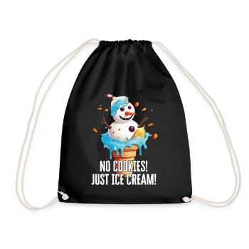 Weihnachten im Juli Schneemann-Eiscreme - Turnbeutel - Schwarz - Vorne