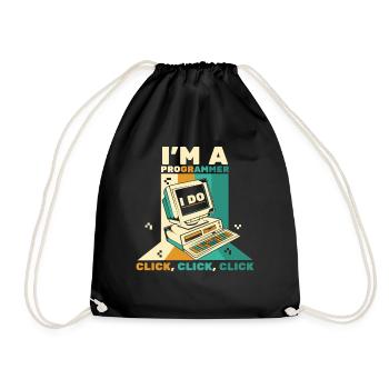 I'm A Programmer Click Softwareingenieur Coder - Turnbeutel - Schwarz - Vorne