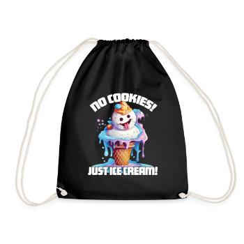 Christmas in July Snowman Ice Cream - Drawstring Bag - black - Front
