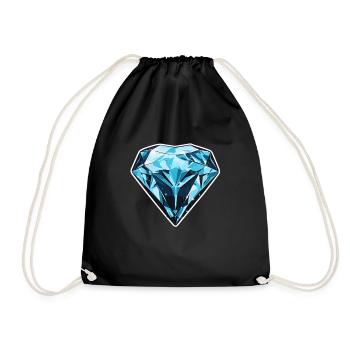Diamond Heart - Drawstring Bag - black - Front
